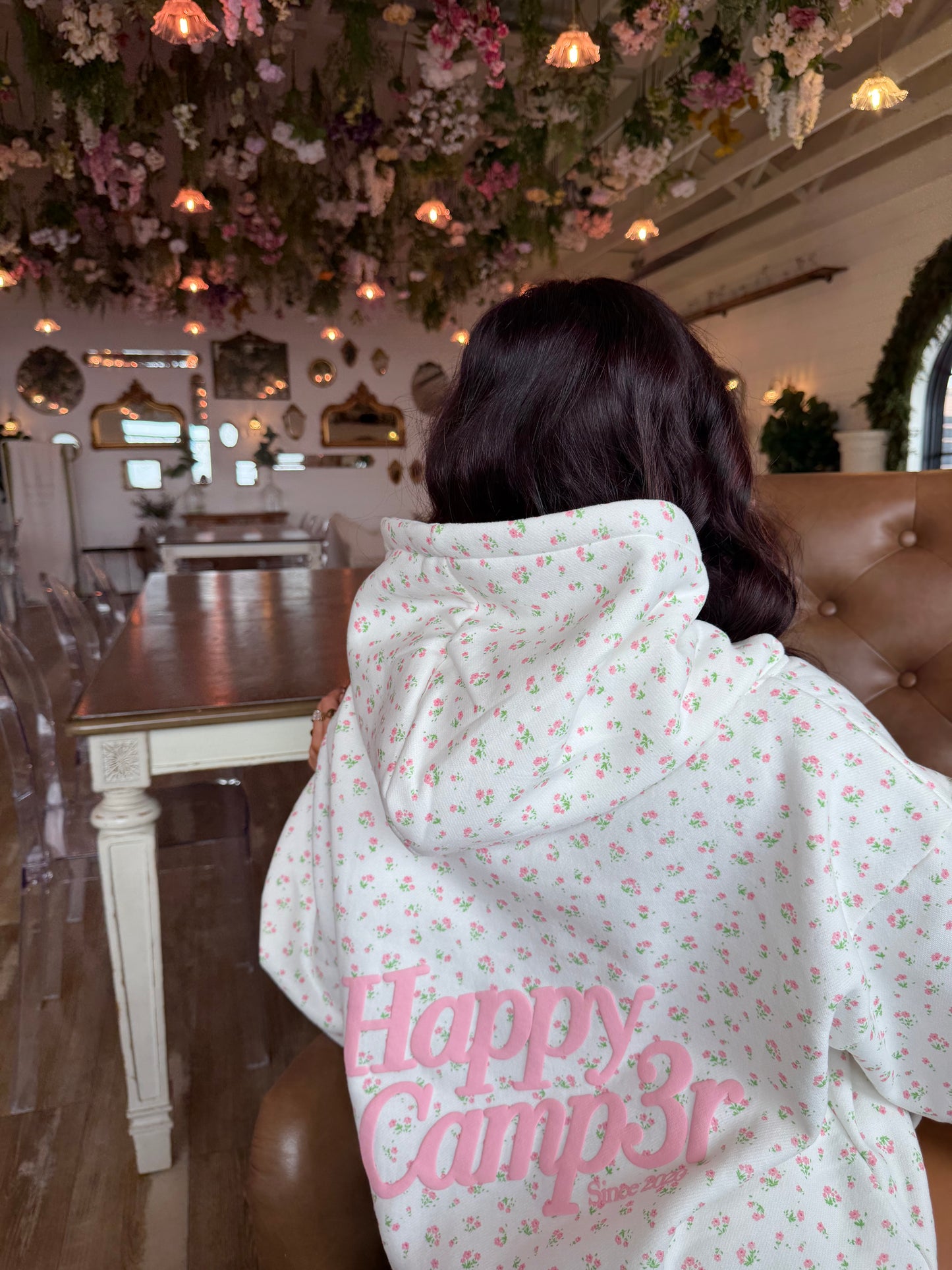 Happy Camp3r Tea Rose Puff Series Hoodie
