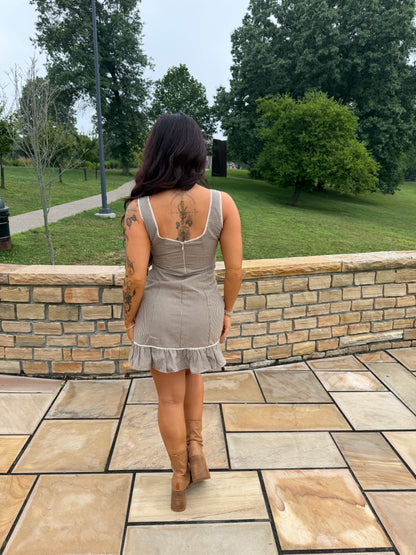 Sab Mini Dress in Brown