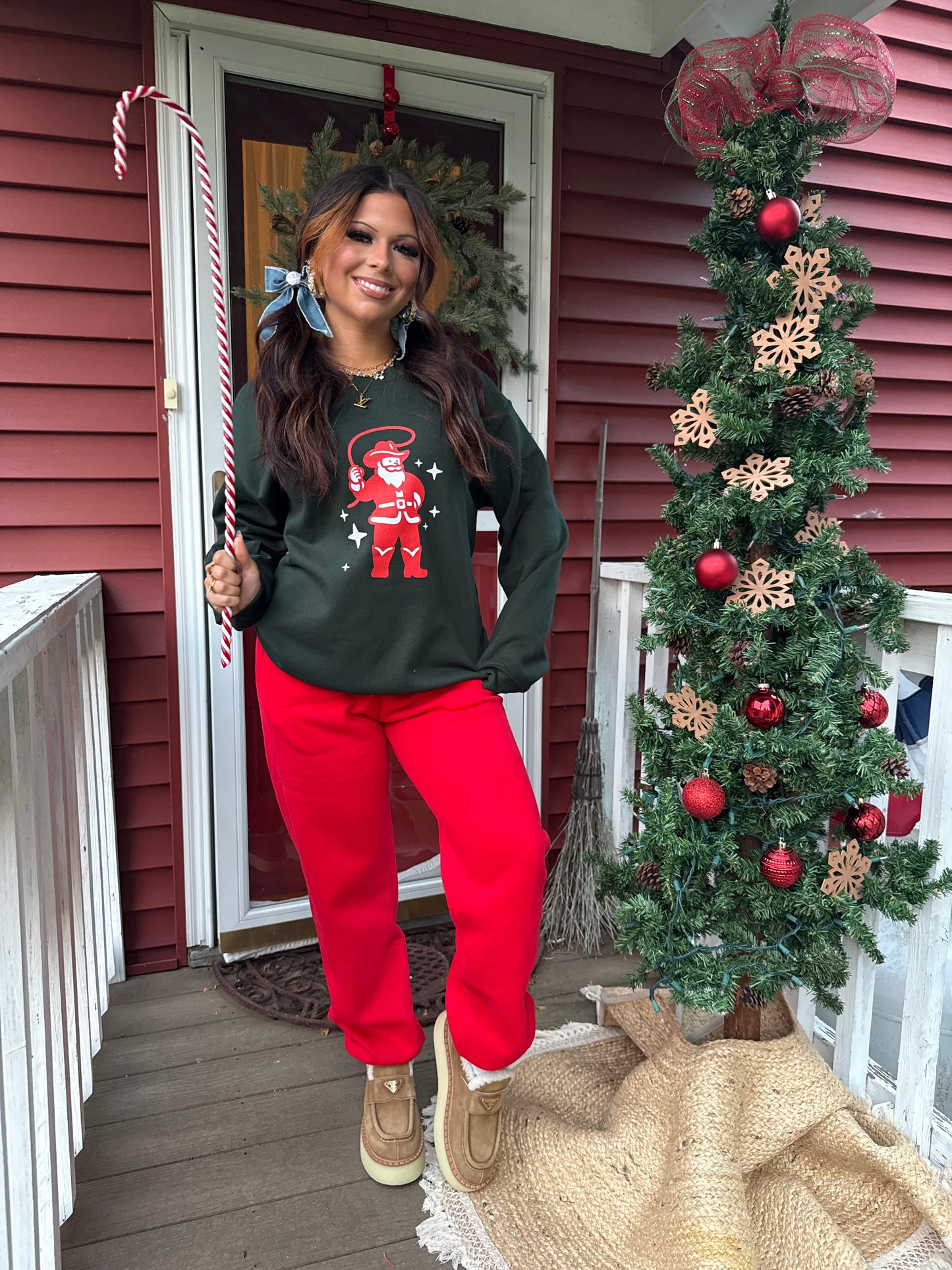 Santa, I Want A Cowboy Crewneck