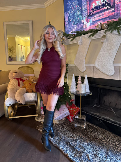 Dark Cherry Lacquer Dress