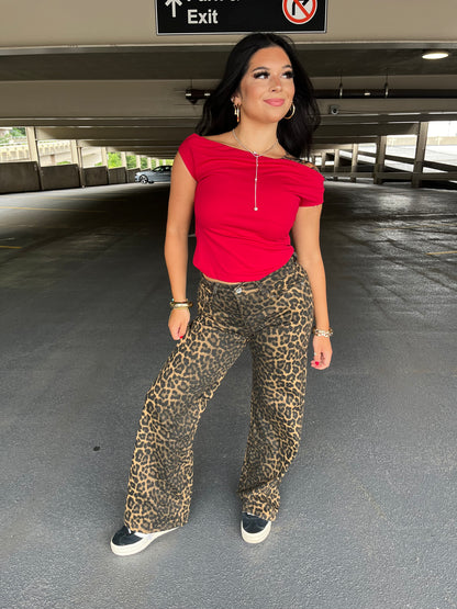 Ombre Leopard Wide Pant