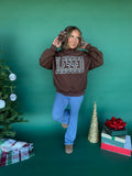 Blessed Girl Mockneck in Brown