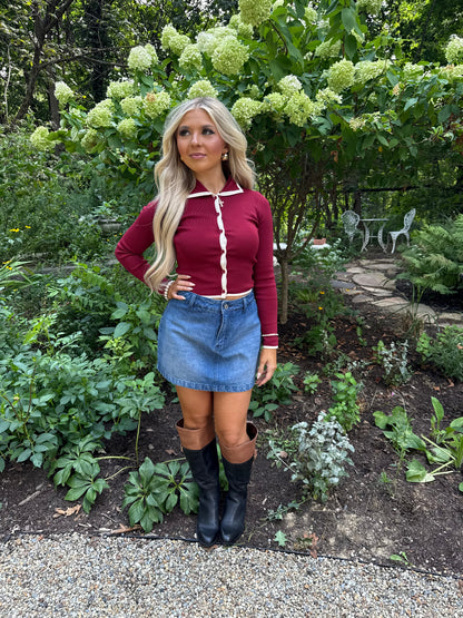 Luster Burgundy Sweater