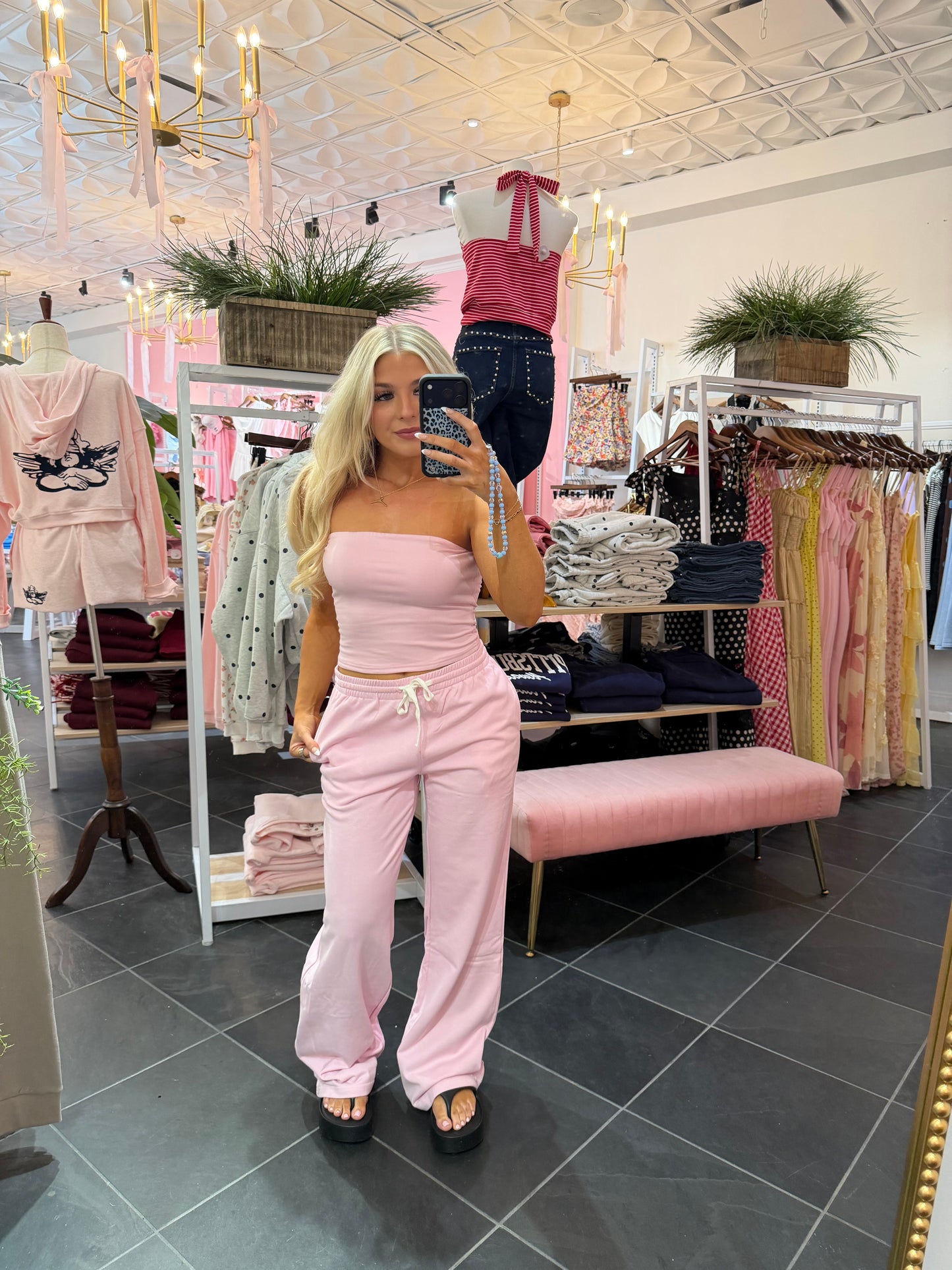 Later Today Set (TOP) Pink