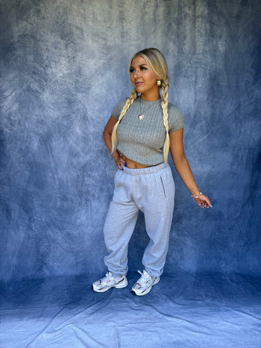 So Fetch Sweatpants in Heather Grey