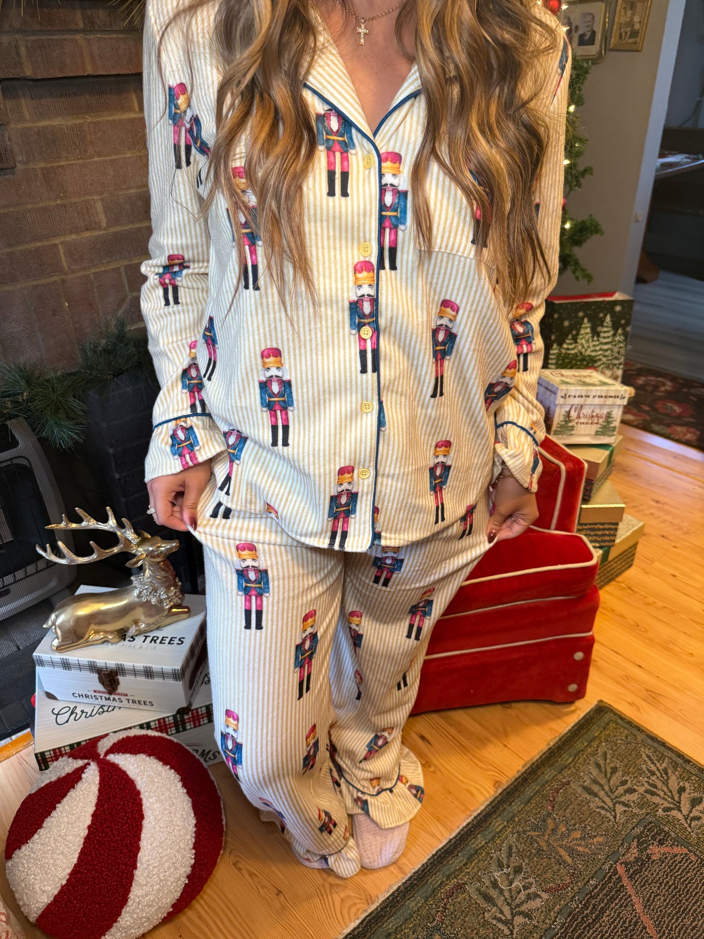 Nutcracker Jammies in Butter (SOLD TOGETHER)