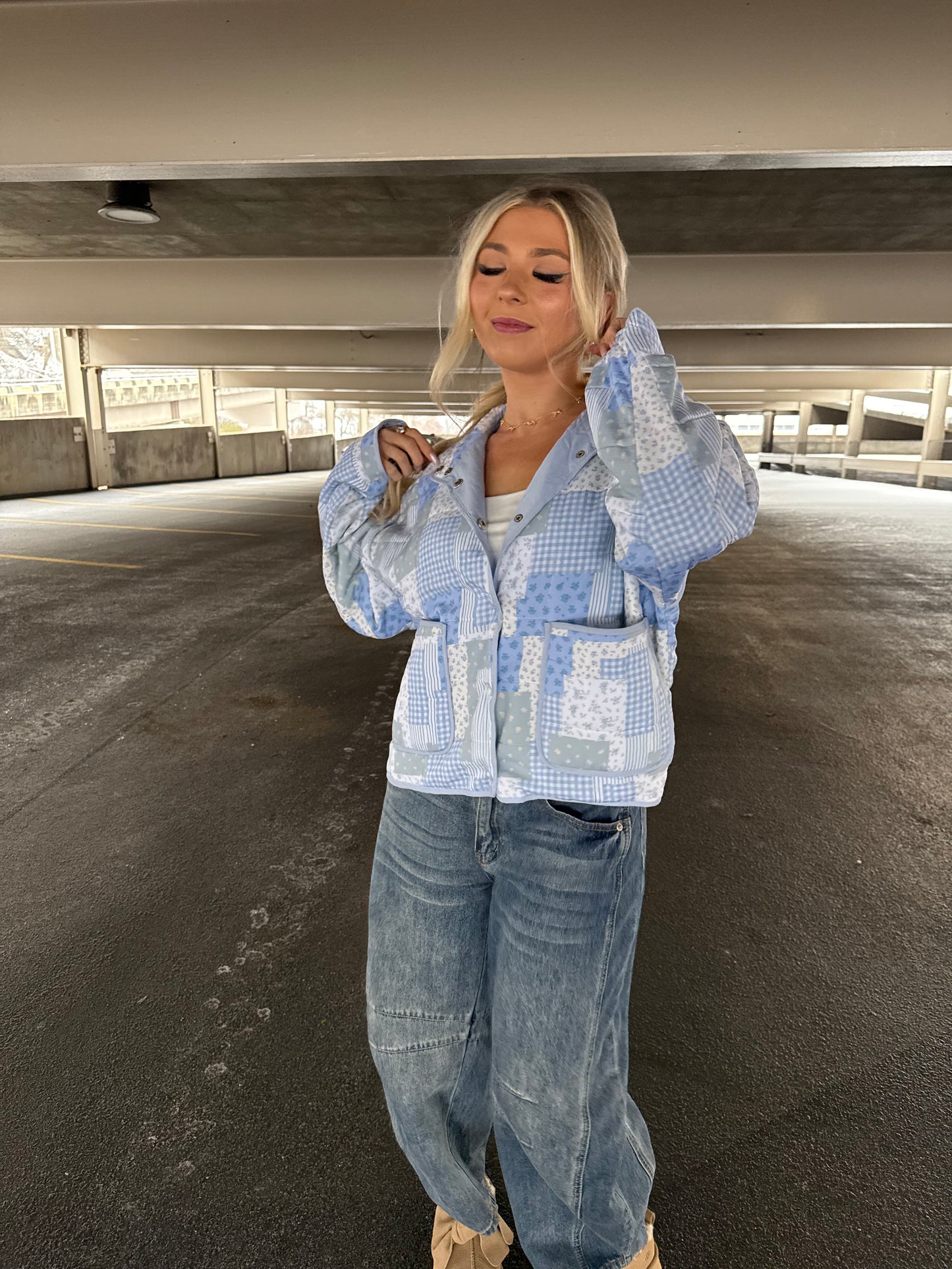 Patchwork Blues Puffer