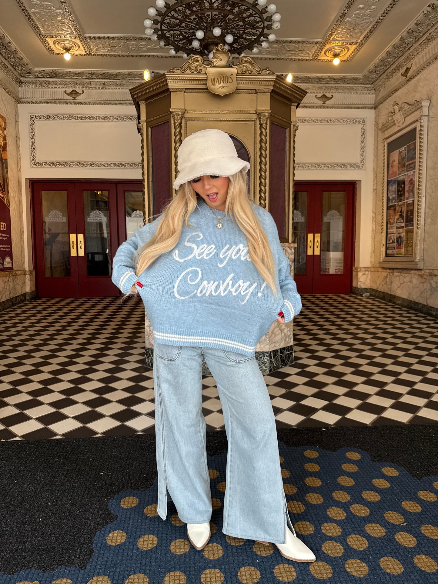 Baby Blues Cowboy Sweater