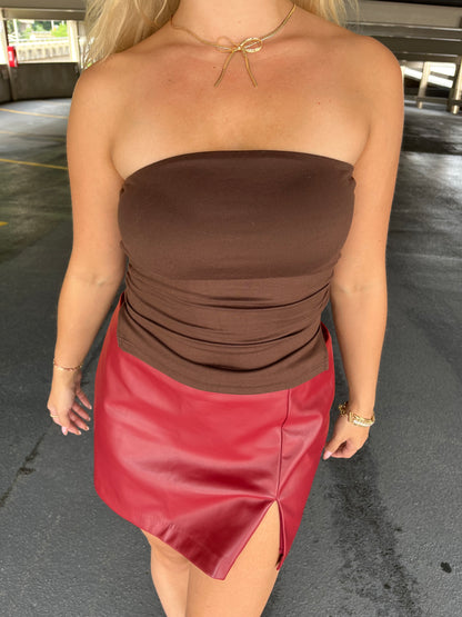 Brown BB Tube Top