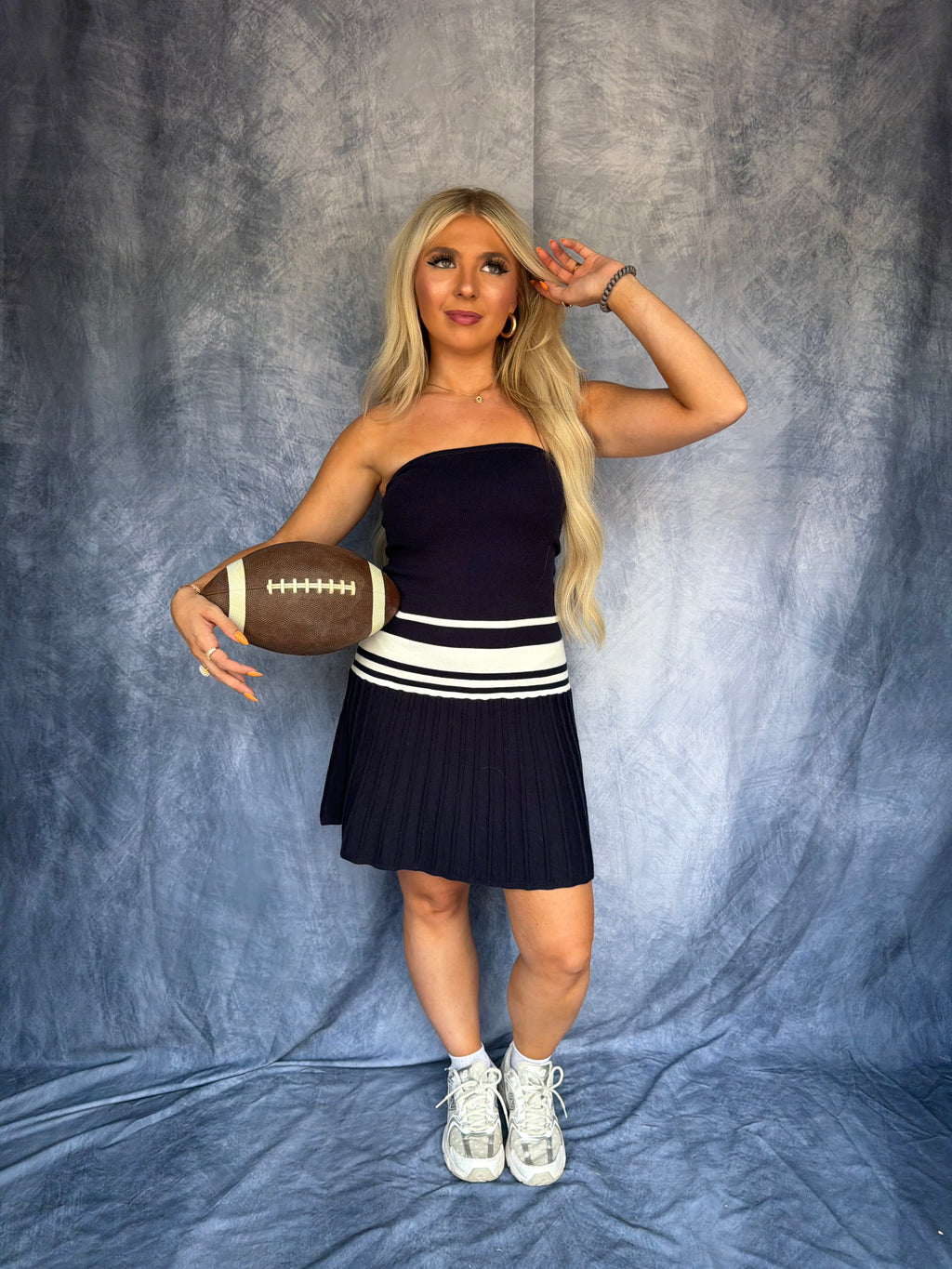 Game Point Dress in Navy