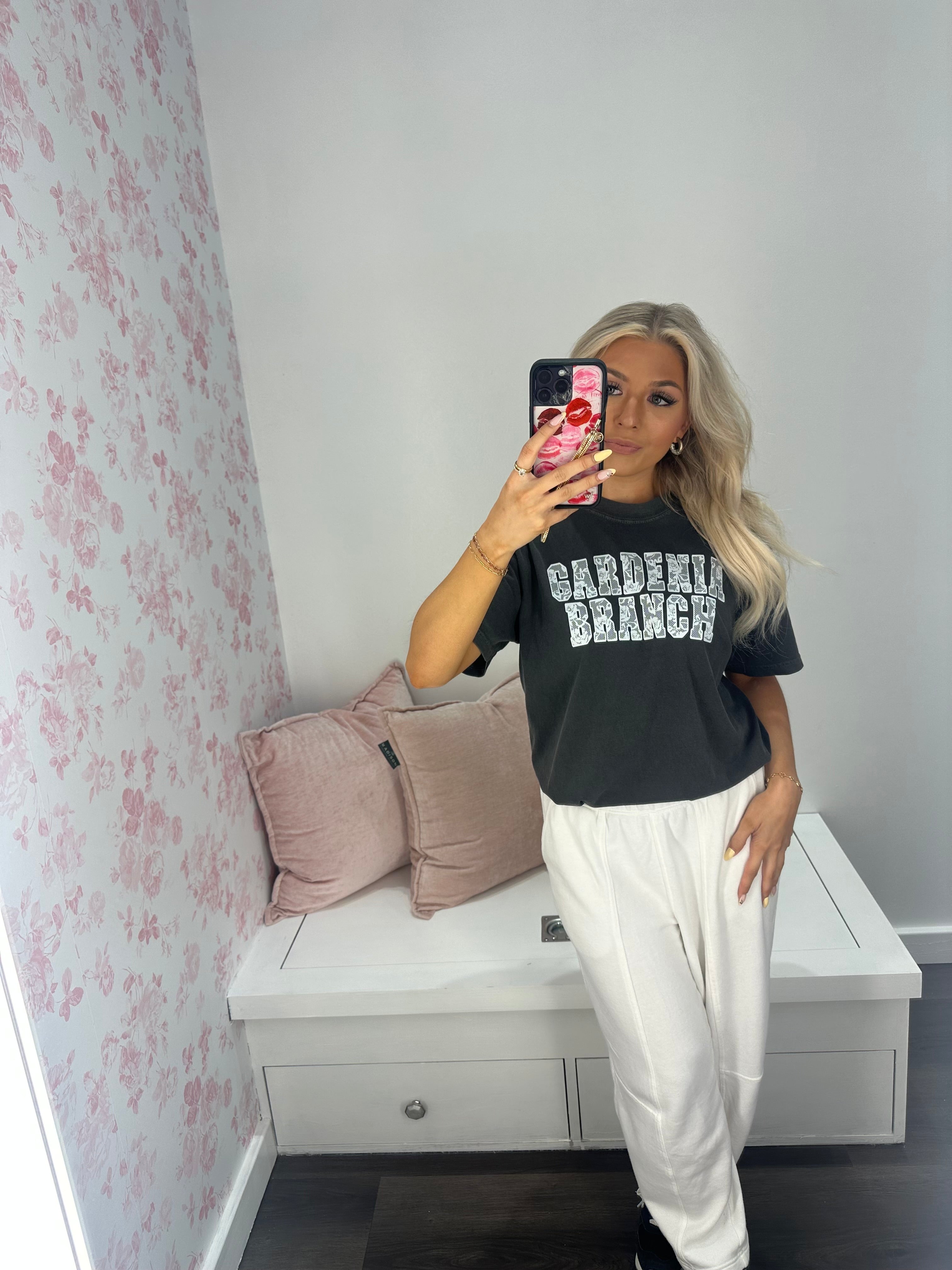 Gardenia Branch Lace Tee