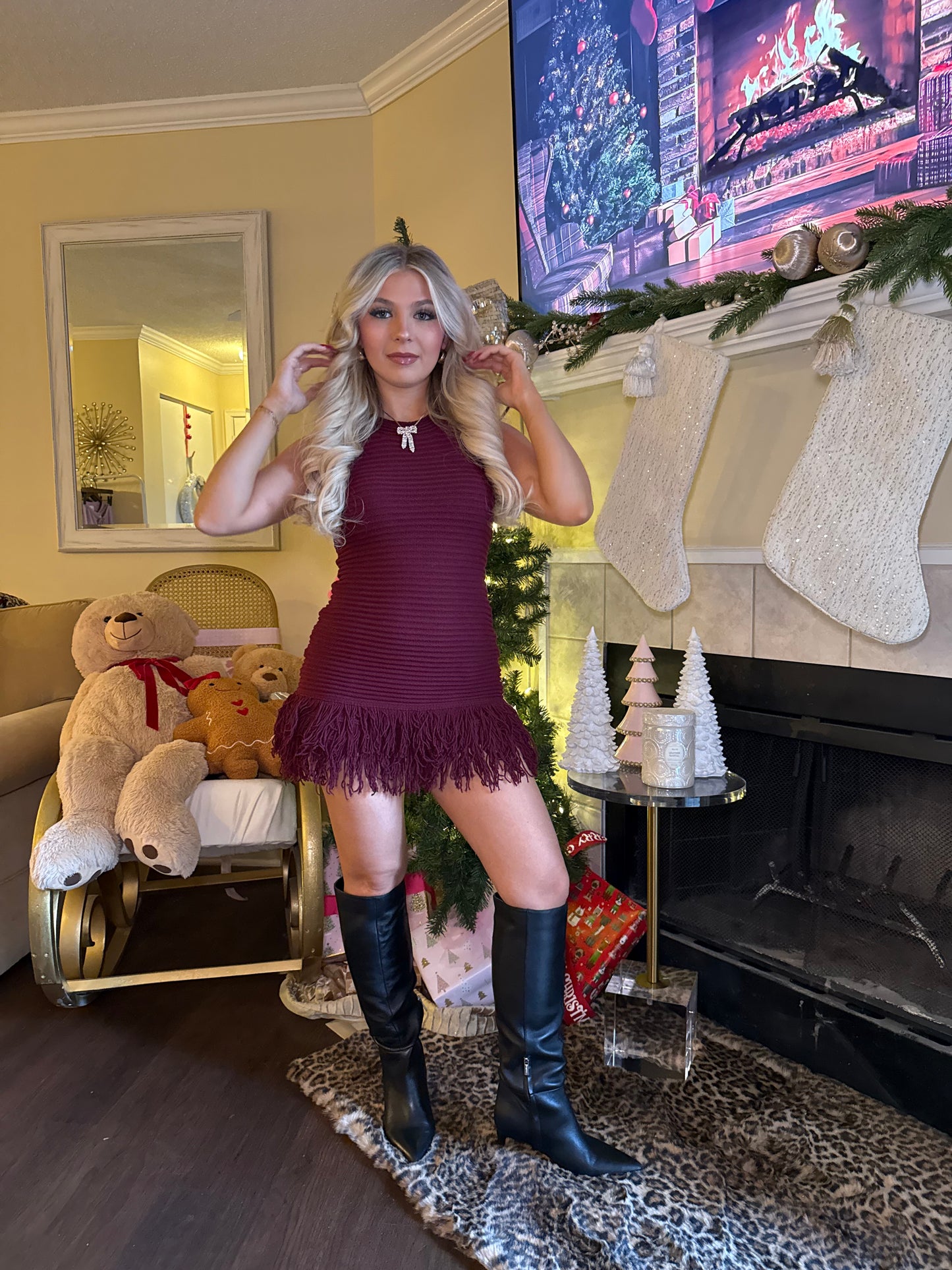 Dark Cherry Lacquer Dress