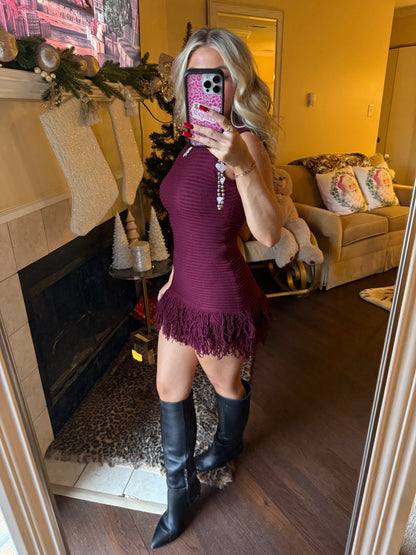 Dark Cherry Lacquer Dress