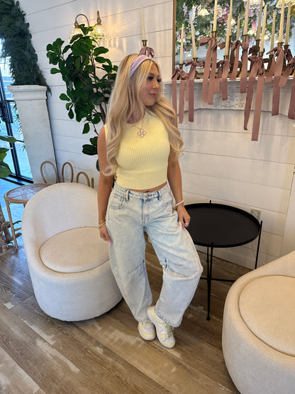 Bliss Tie Tank in Butter