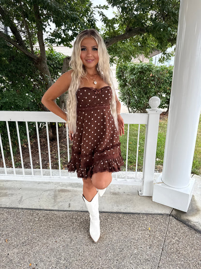 Chocolate Chip Polka Dot Dress