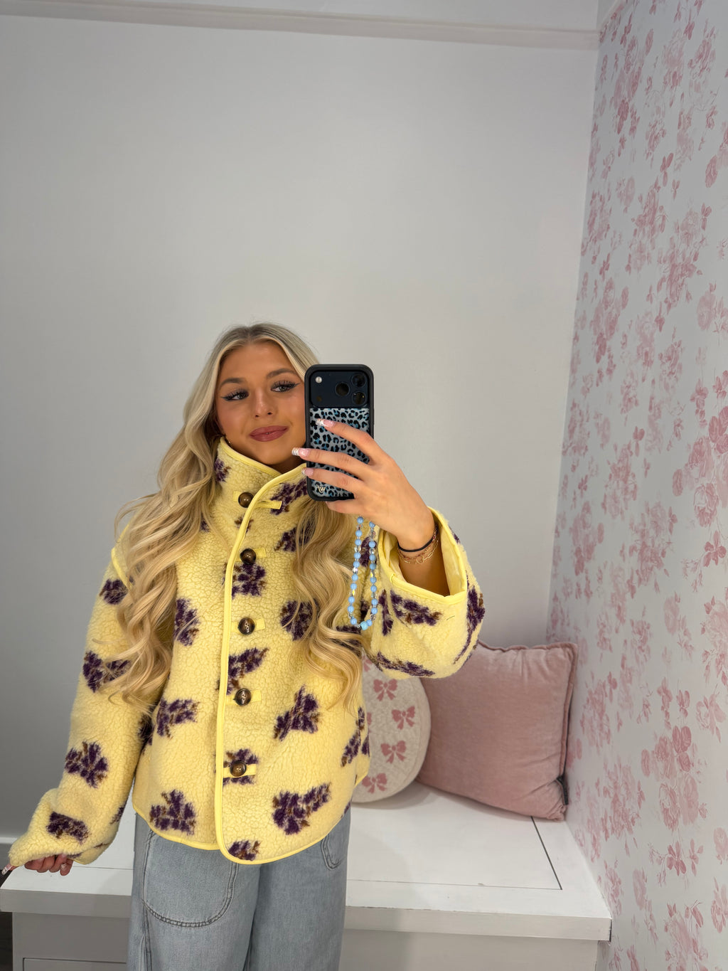 Lemon Floral Fleece