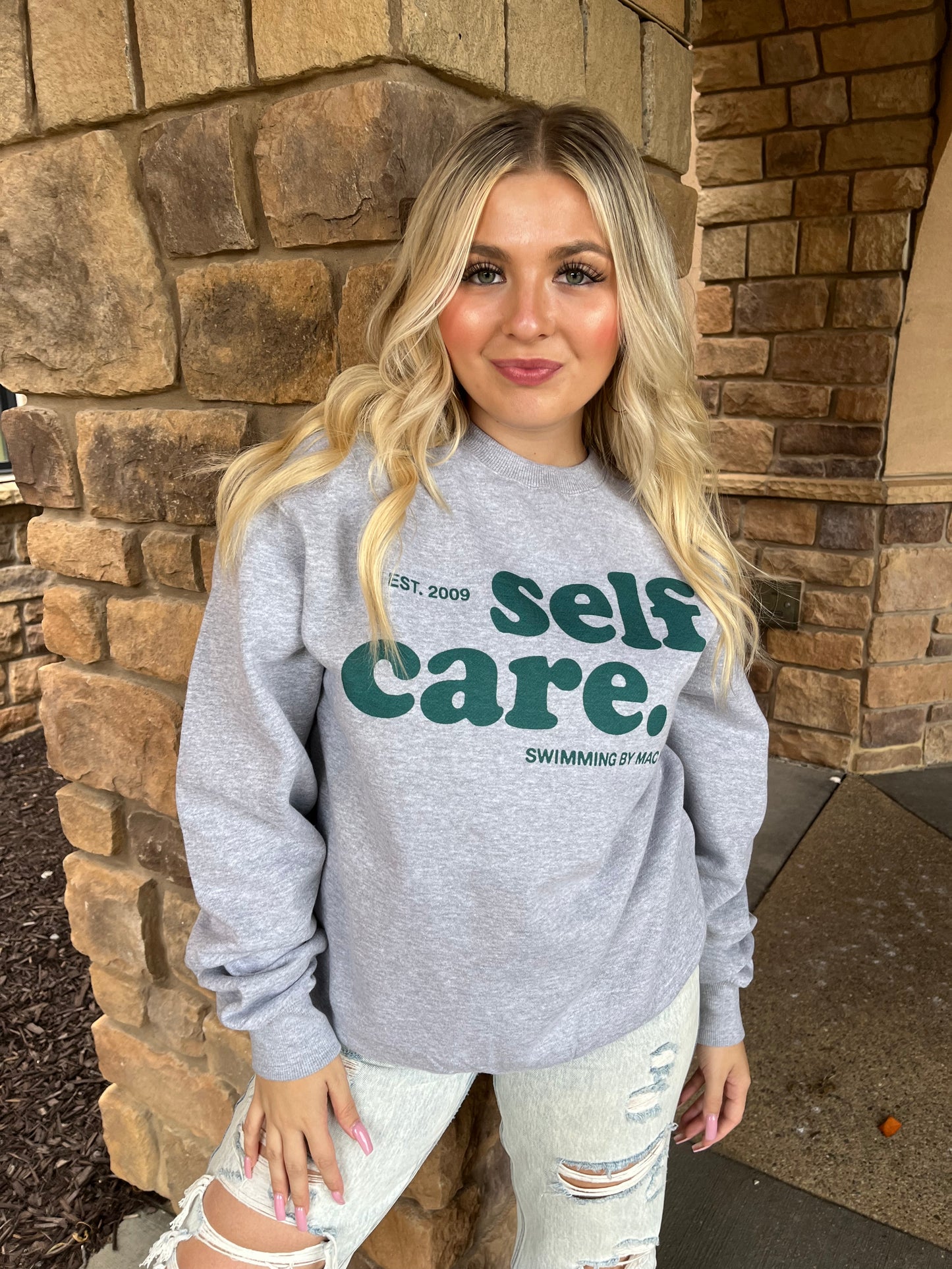 Self Care Mac Miller Sweatshirt in Grey