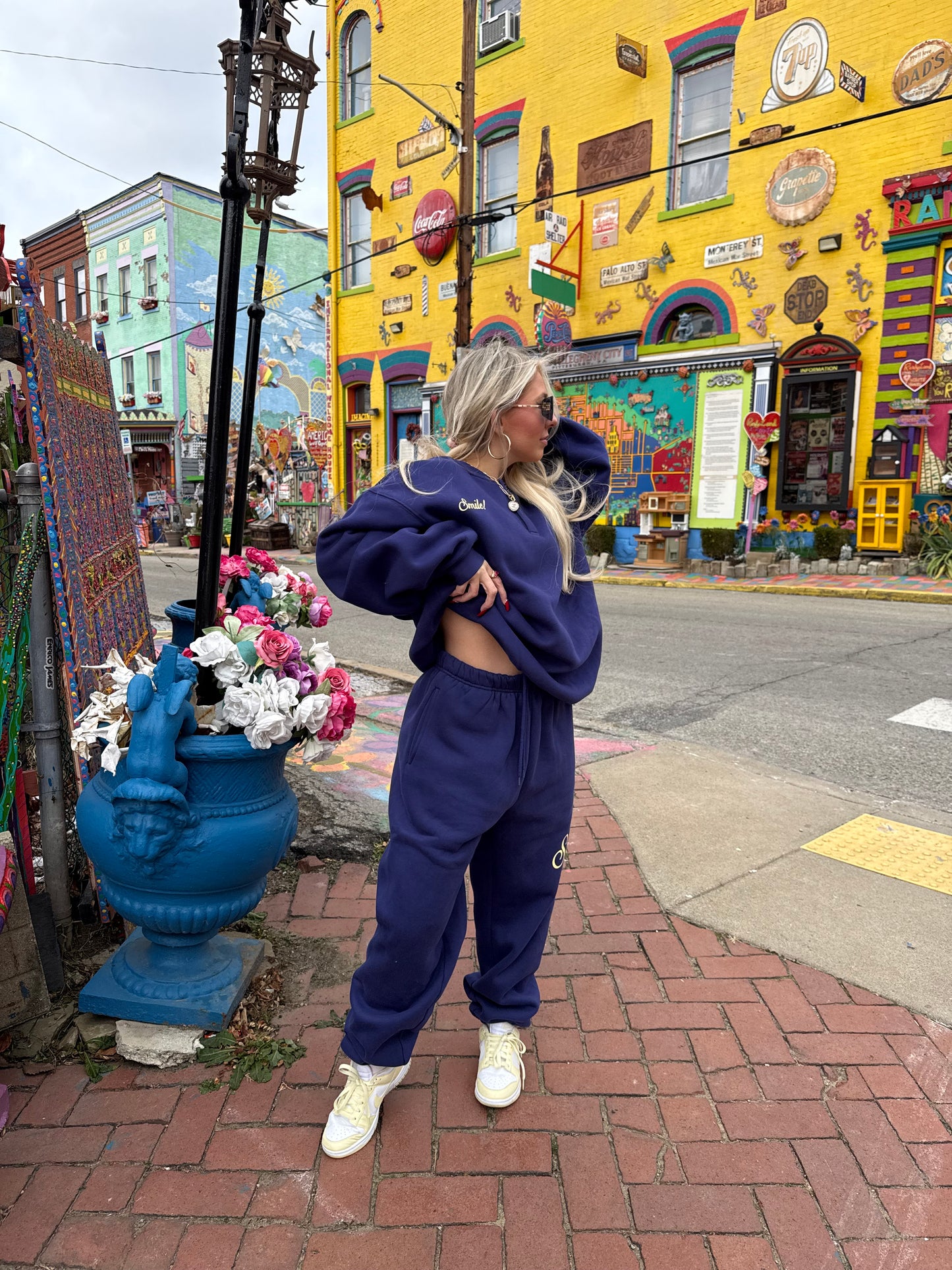 The Mayfair Group Smile It Looks Good Sweatshirt