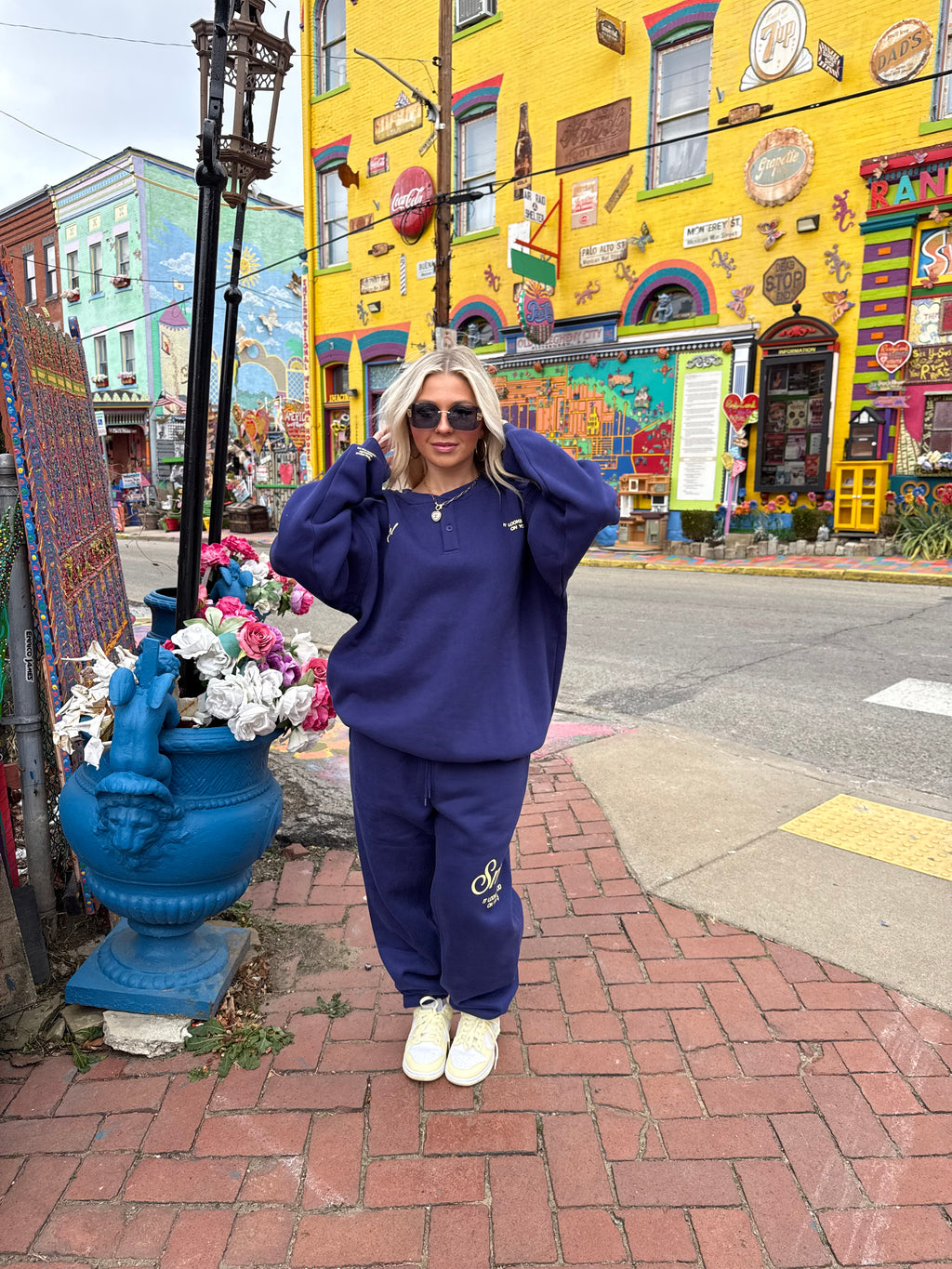 The Mayfair Group Smile It Looks Good Sweatshirt