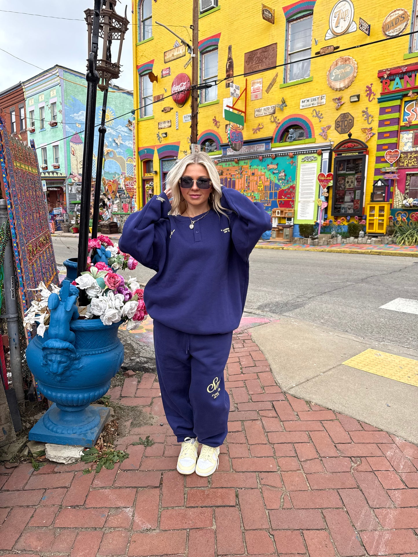 The Mayfair Group Smile It Looks Good Sweatshirt