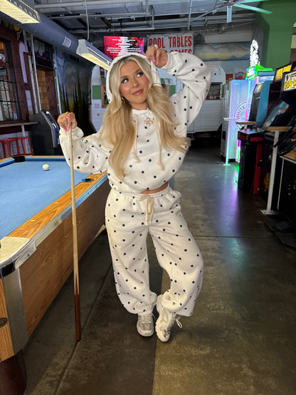 Perfect Polka Dot Hoodie in White