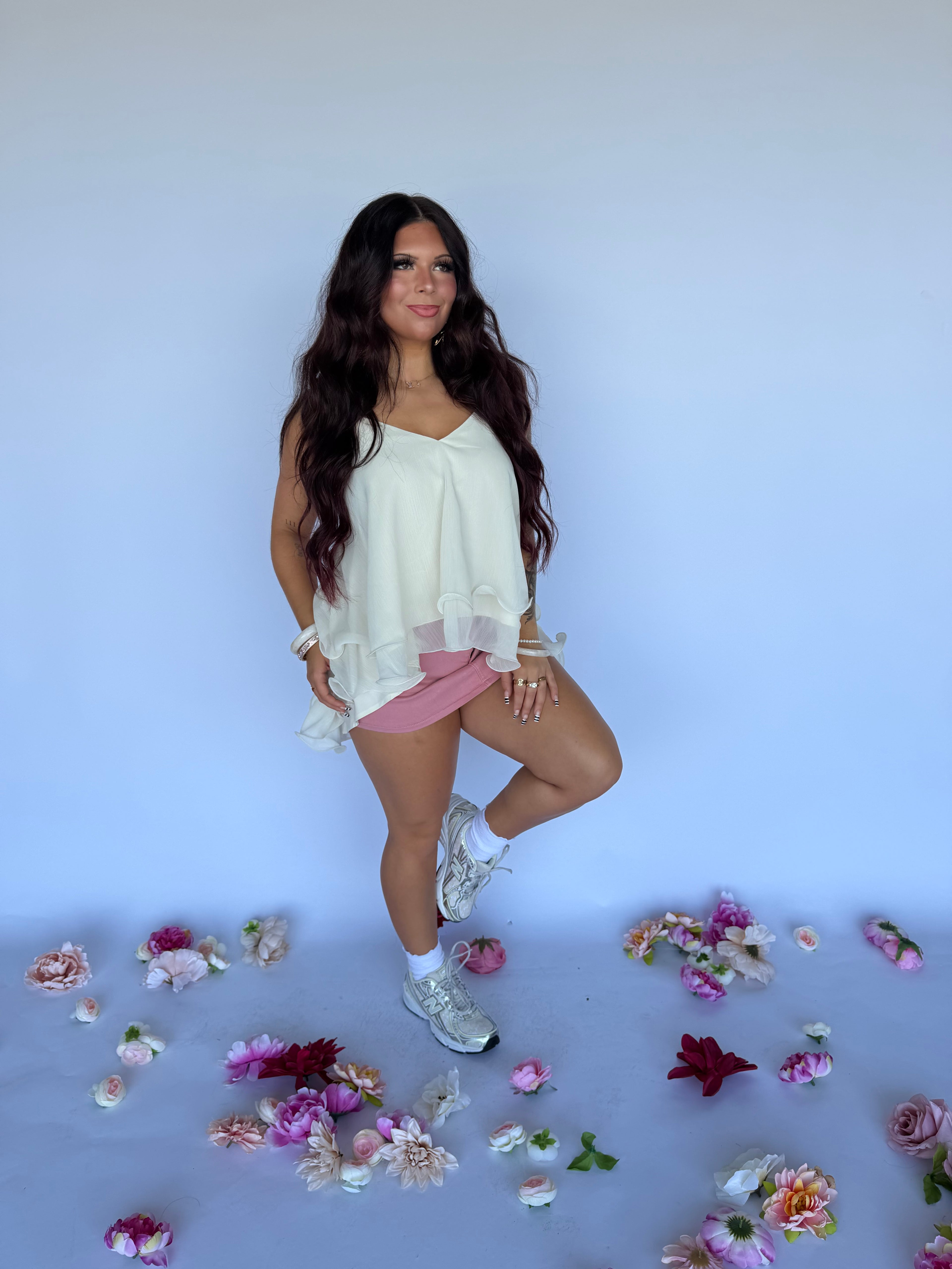 Honeybee Tank in Cream FINAL SALE