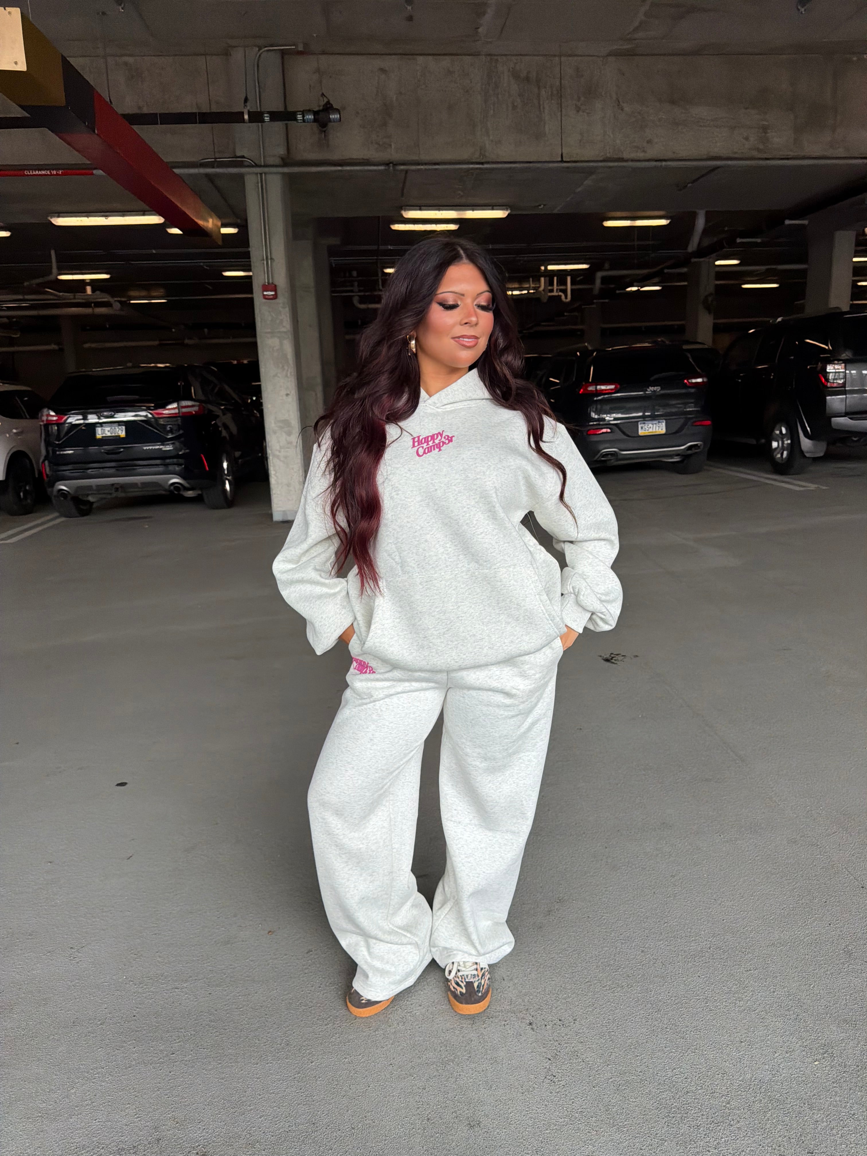 Happy Camp3r Puff Series Hoodie Heather/Pink