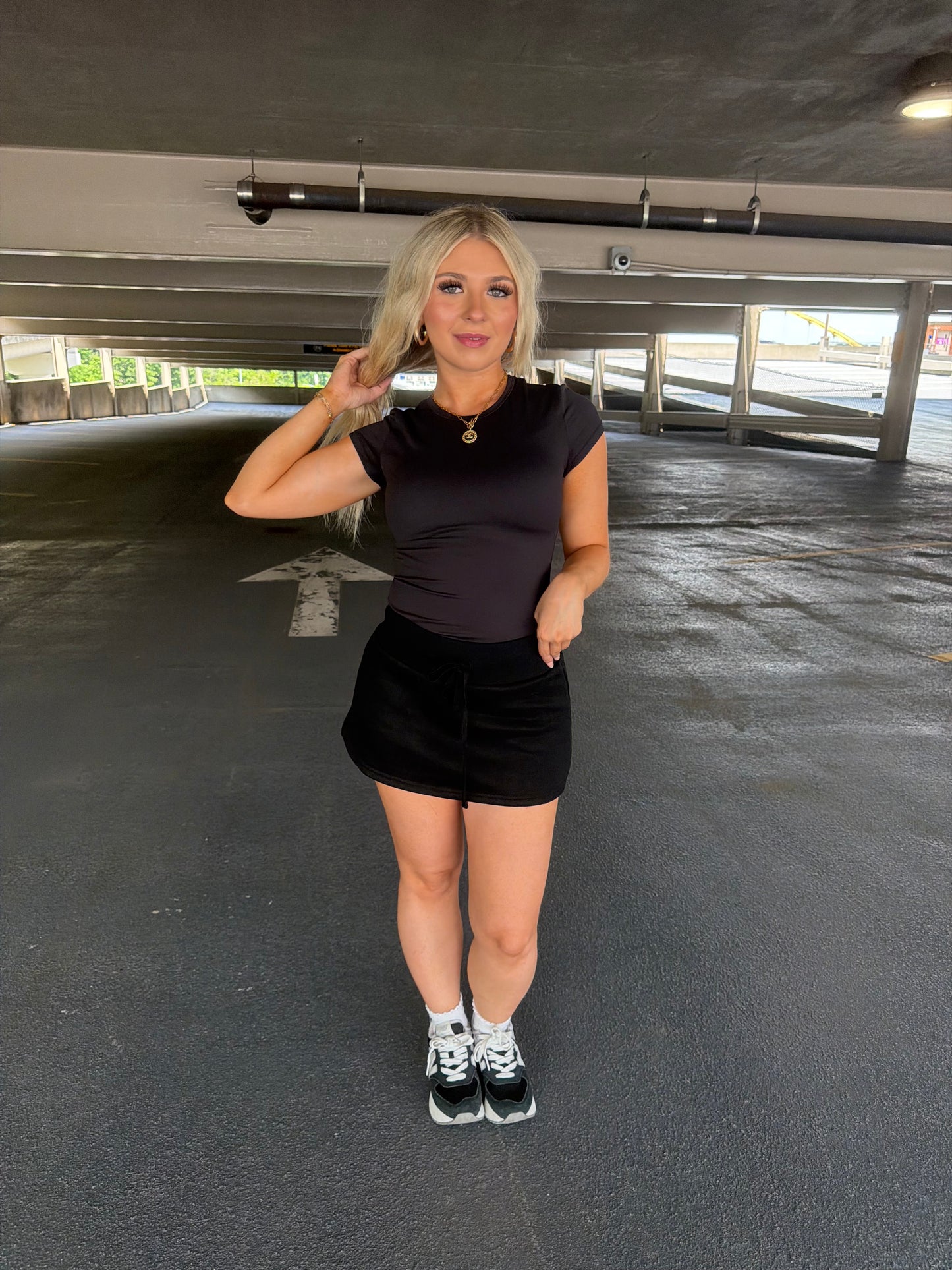 Grounded Sweatskirt in Black