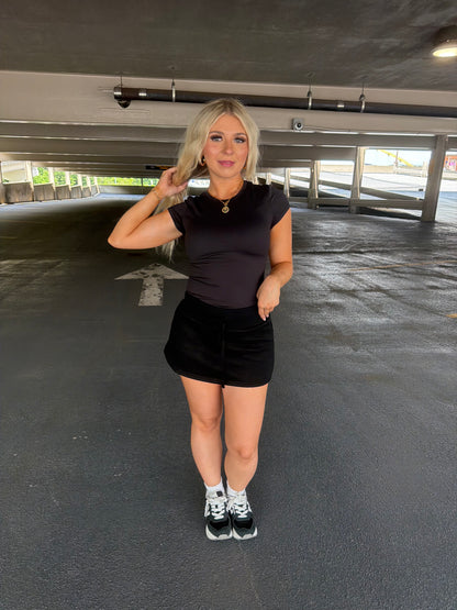 Grounded Sweatskirt in Black