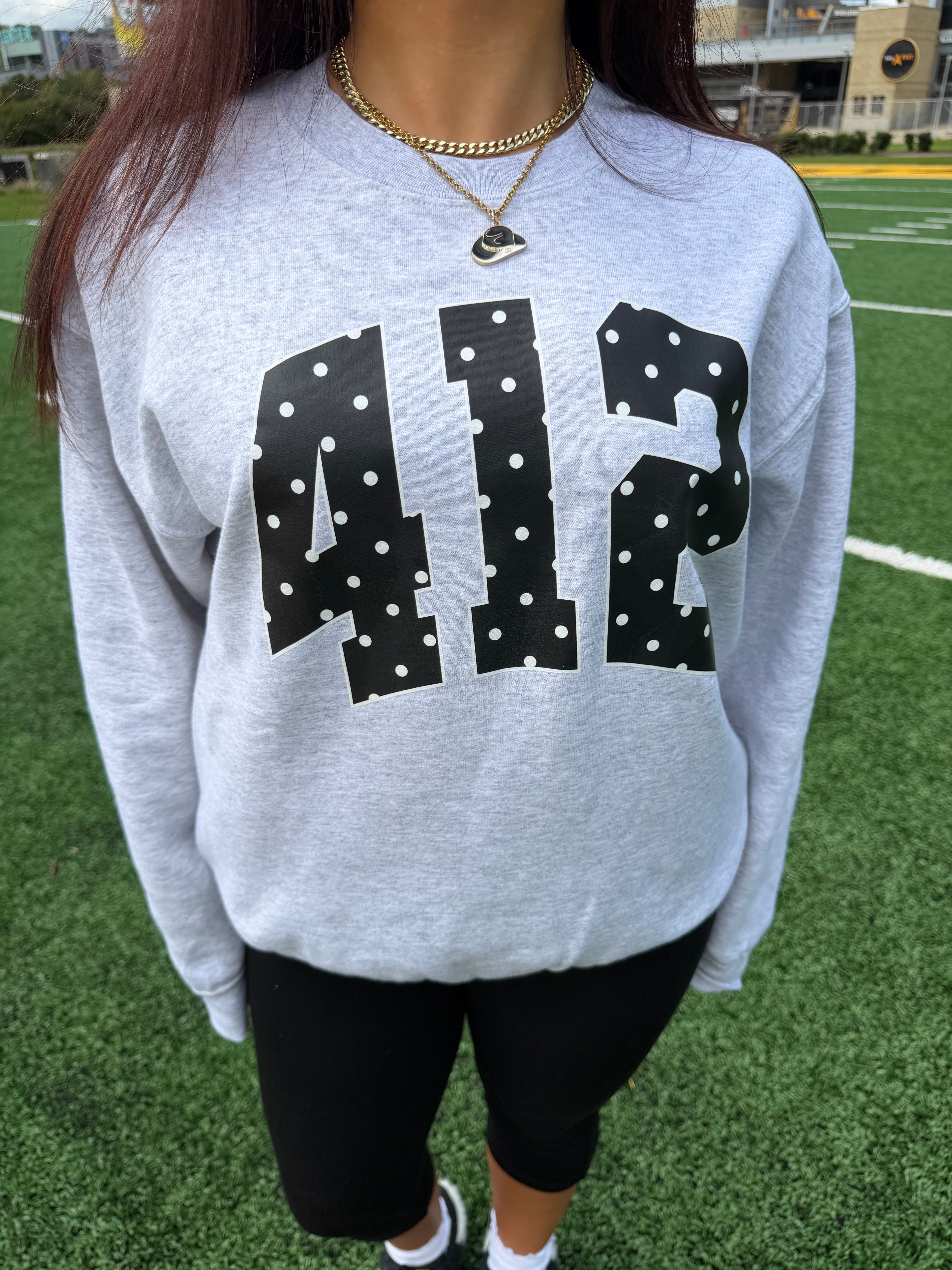 412 Polka Crewneck GREY
