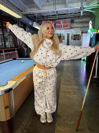 Perfect Polka Dot Hoodie in White