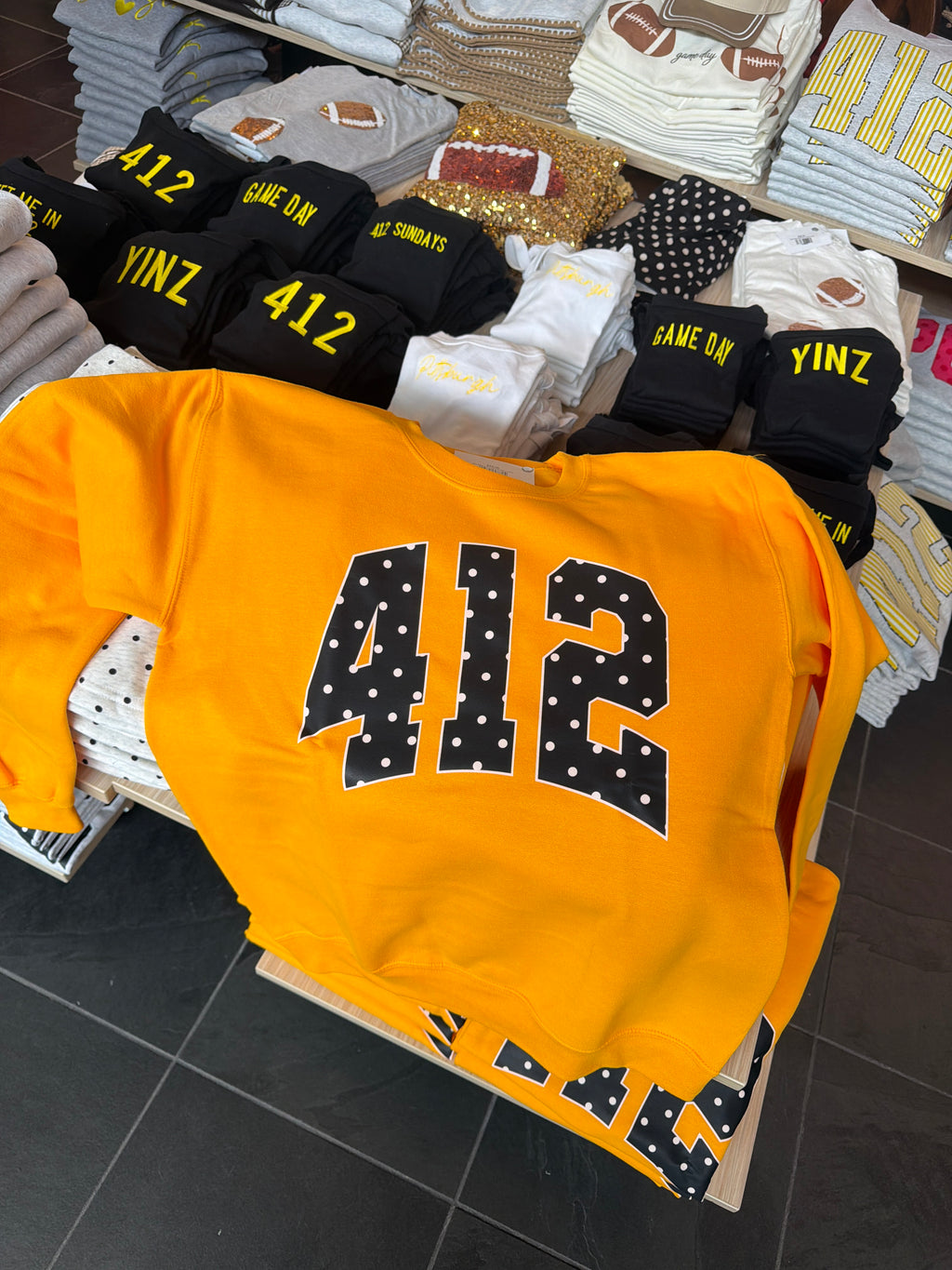 412 Polka Crewneck YELLOW