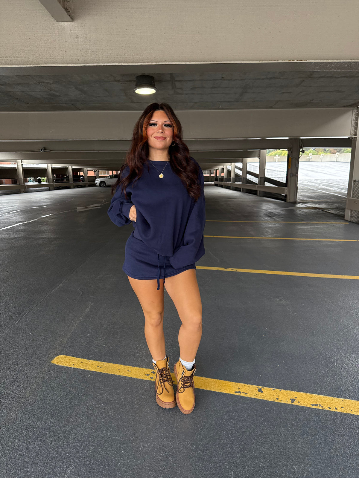 Grounded Sweatskirt in Navy
