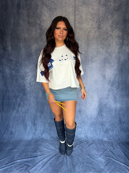 Game Day Graphic Tee in Blue