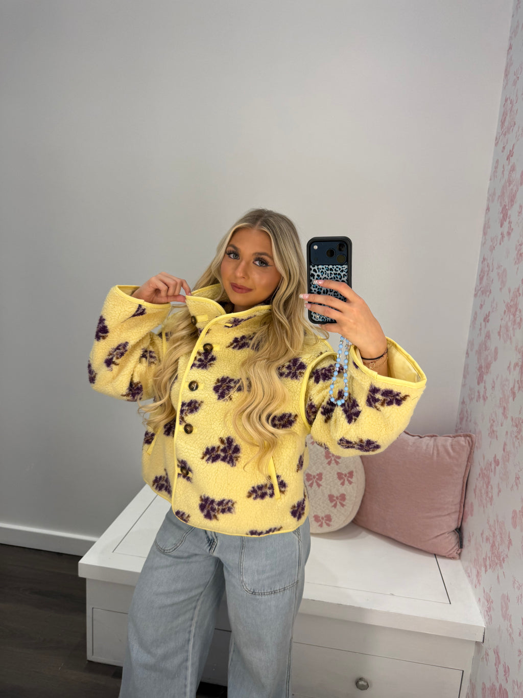 Lemon Floral Fleece