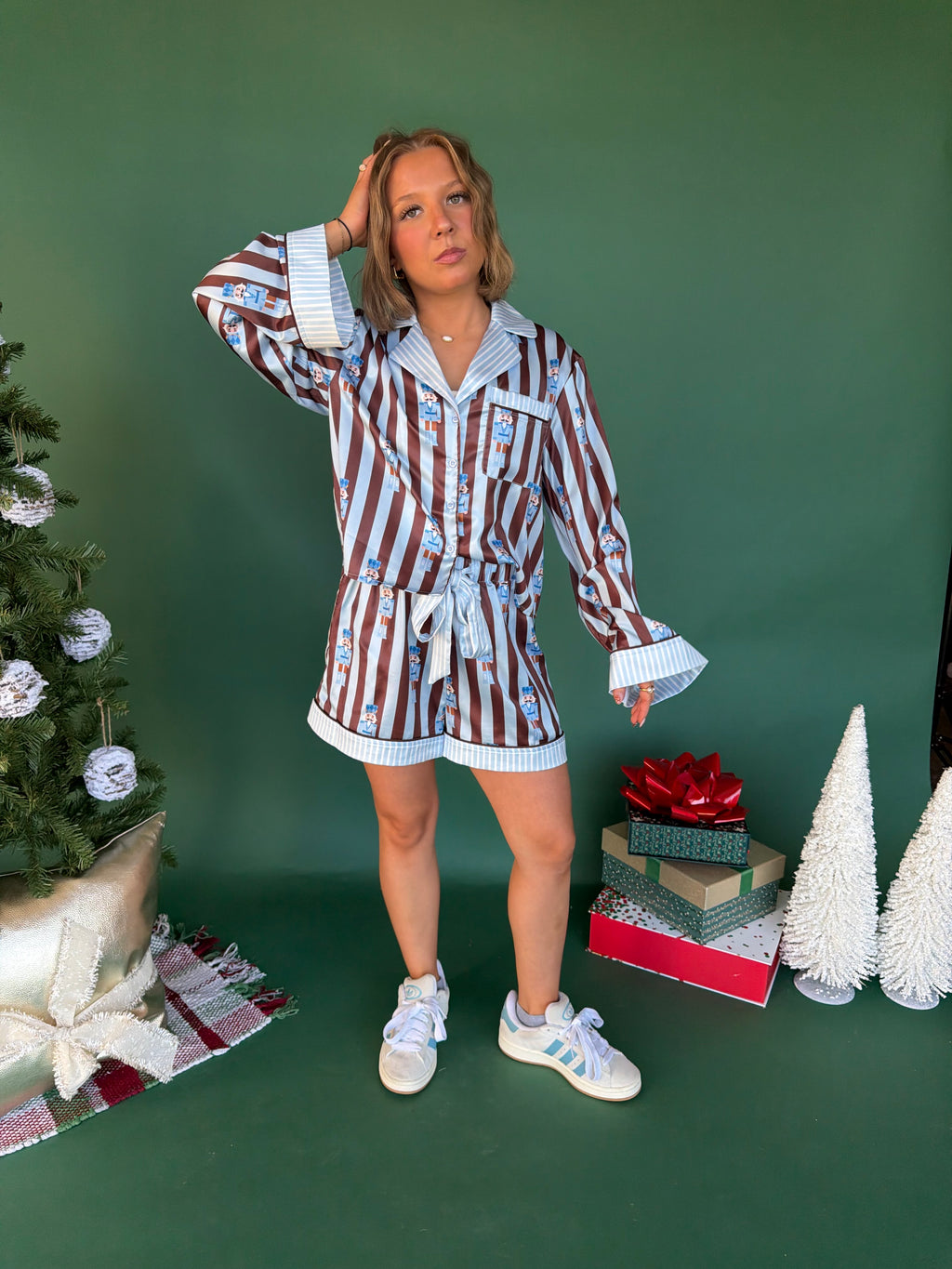 Satin Nutcracker Jammies Blue FINAL SALE