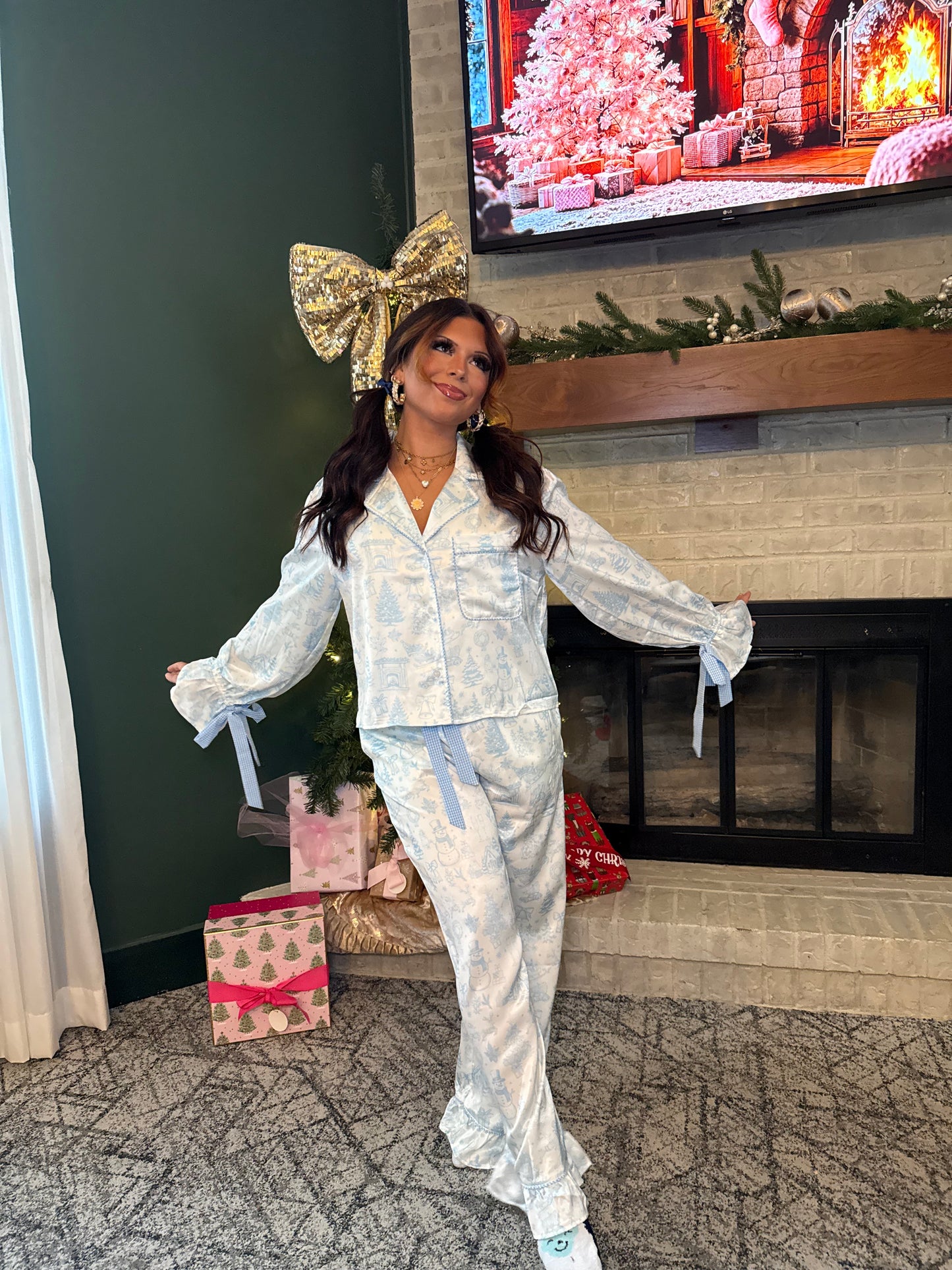 Blue Christmas Jammies (SOLD TOGETHER)