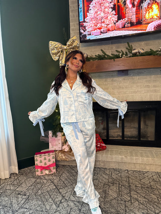 Blue Christmas Jammies (SOLD TOGETHER)