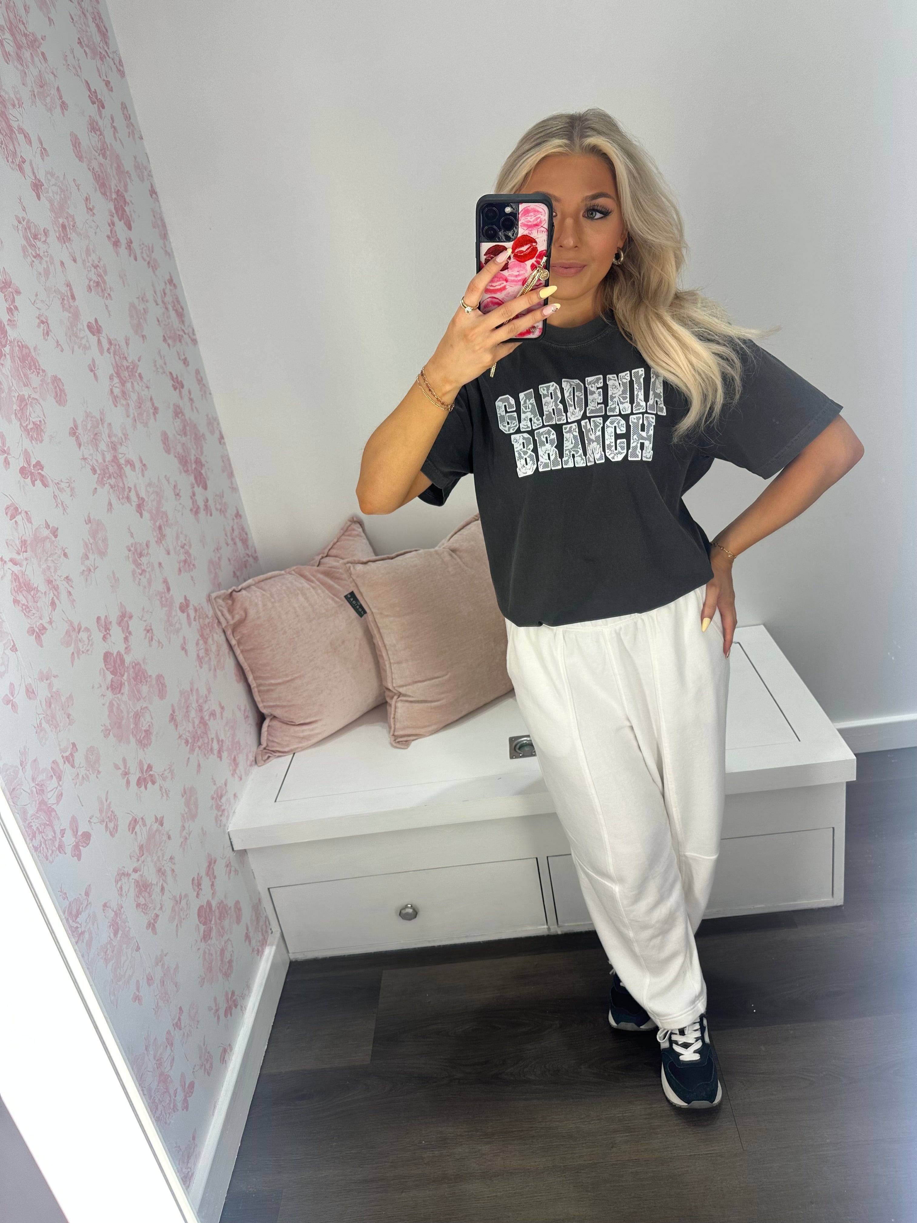 Gardenia Branch Lace Tee