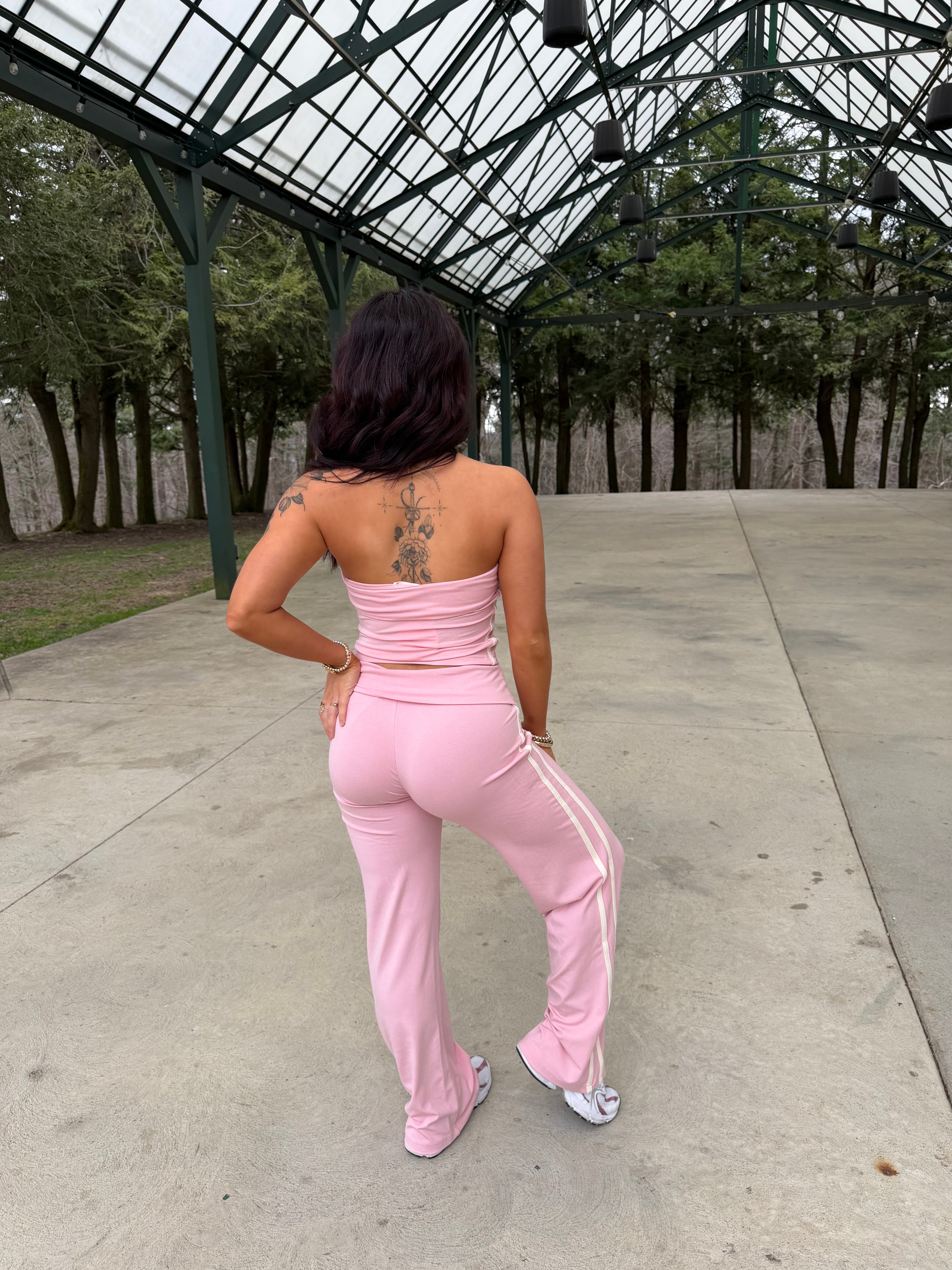 Side Stripe Pink Set (Pant)