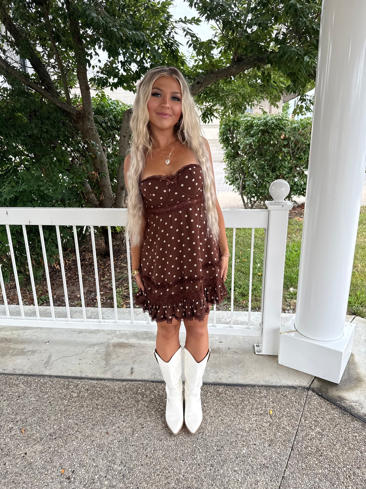 Chocolate Chip Polka Dot Dress