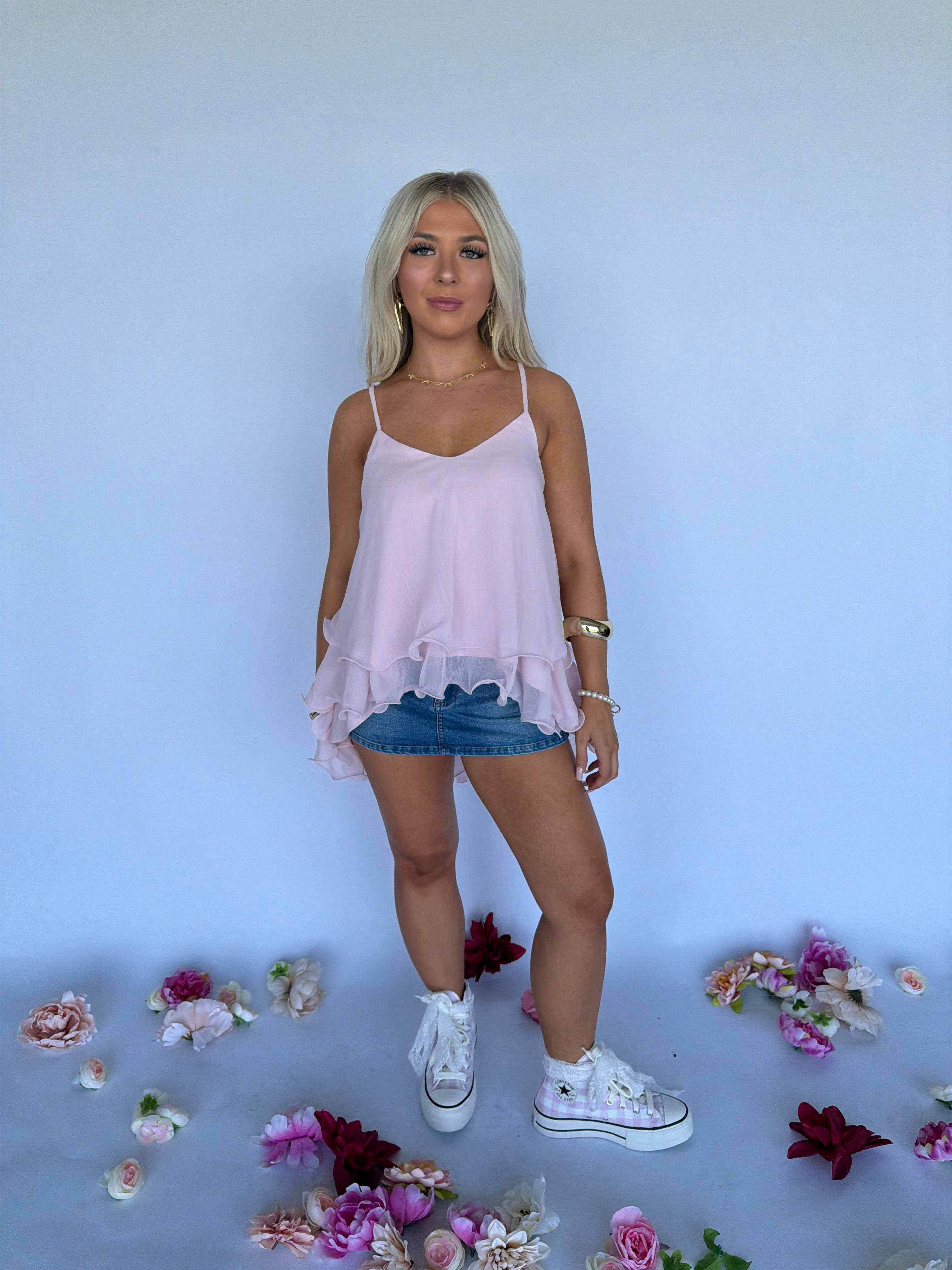 Honeybee Tank in Blush FINAL SALE