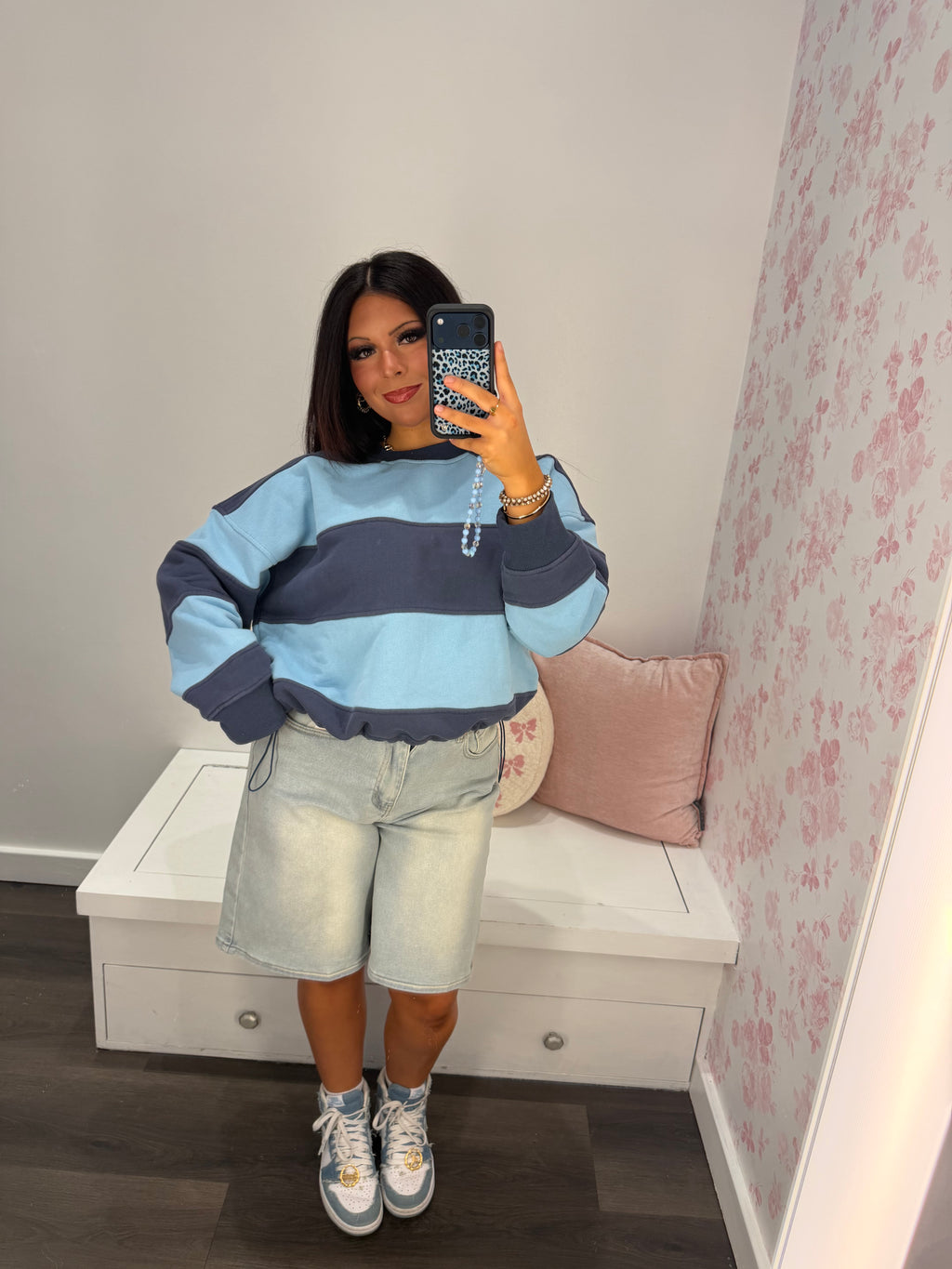 Carmine Stripe Pullover