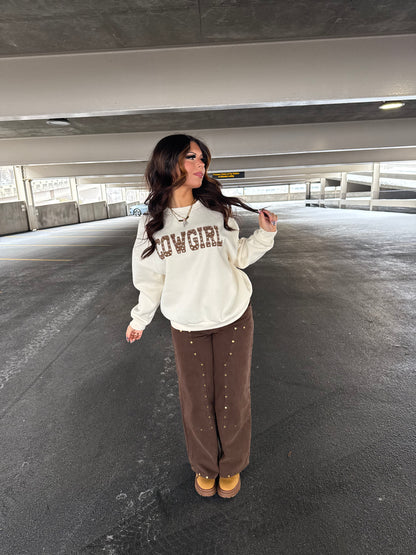 Cowgirl Rhinestone Crewneck