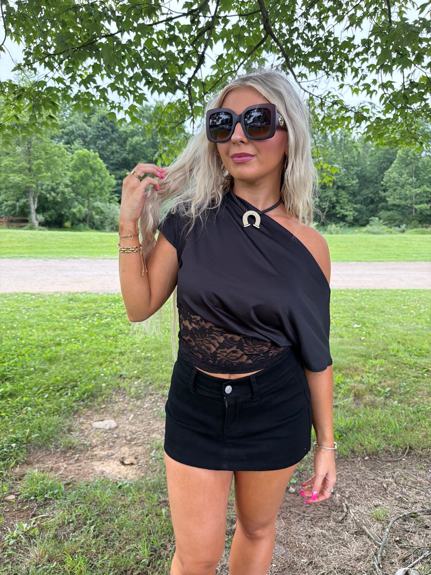 Onyx Washed Mini Skort