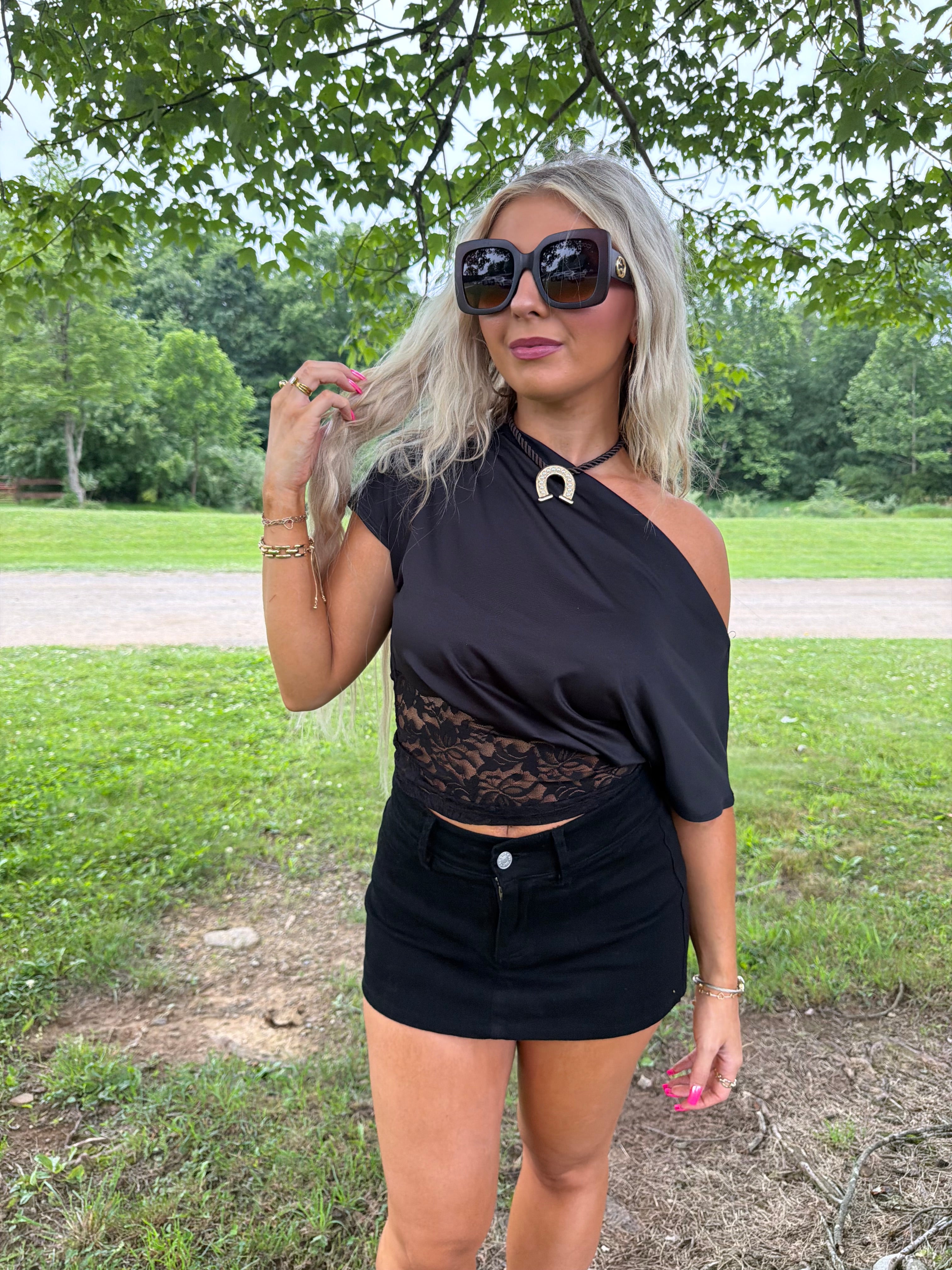 Onyx Washed Mini Skort