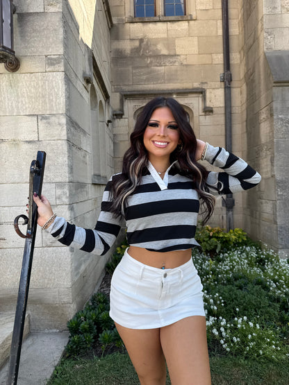 Tommy Rugby Tee in Grey