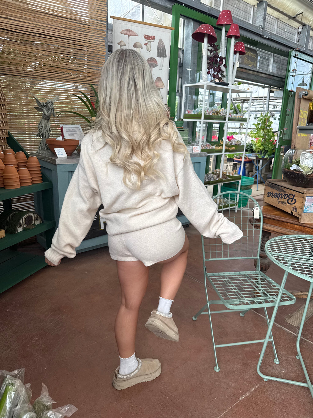 Cozy Club Lounge Set (SHORTS) Cream
