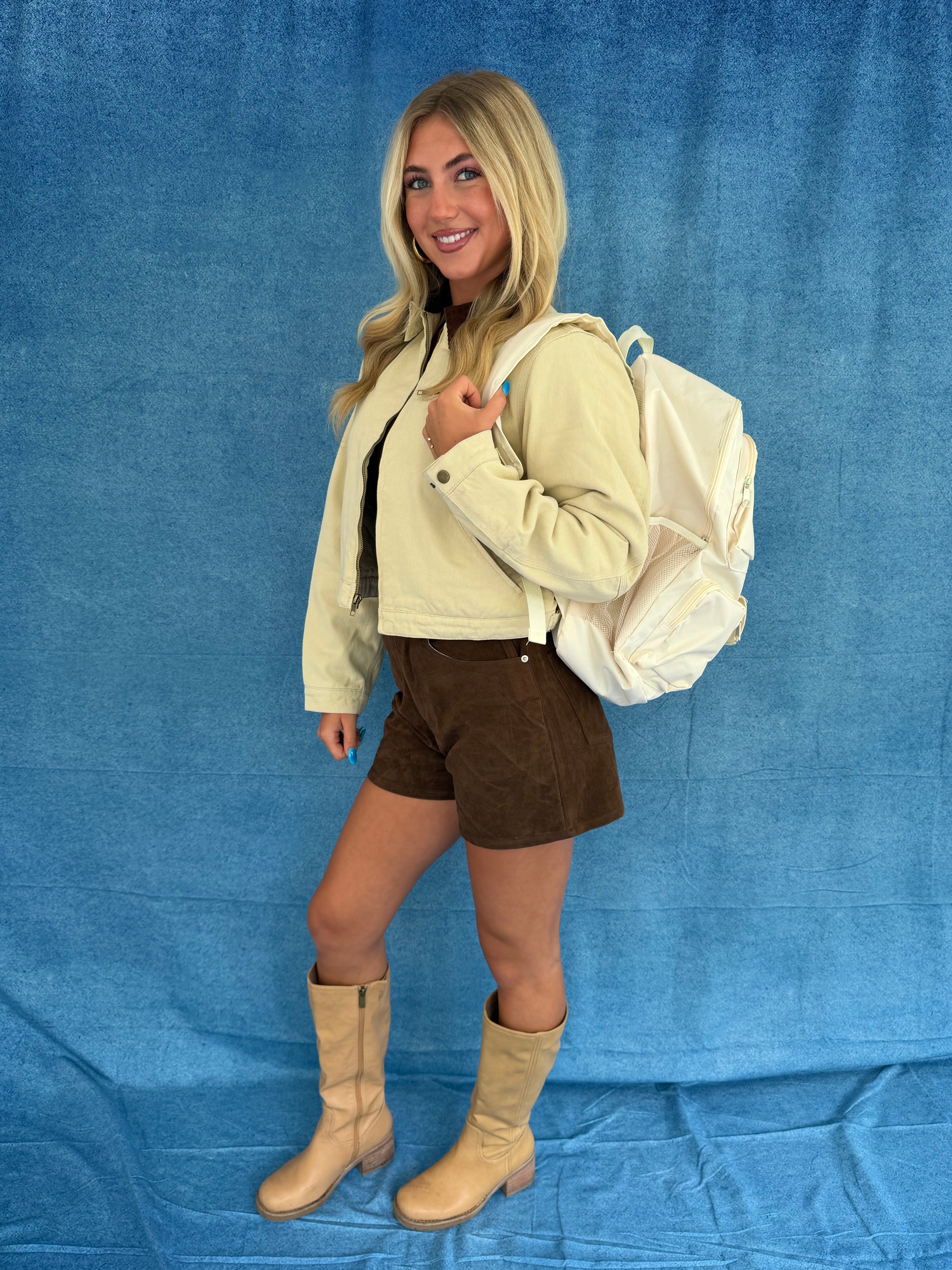 Barn Cropped Jacket in Khaki