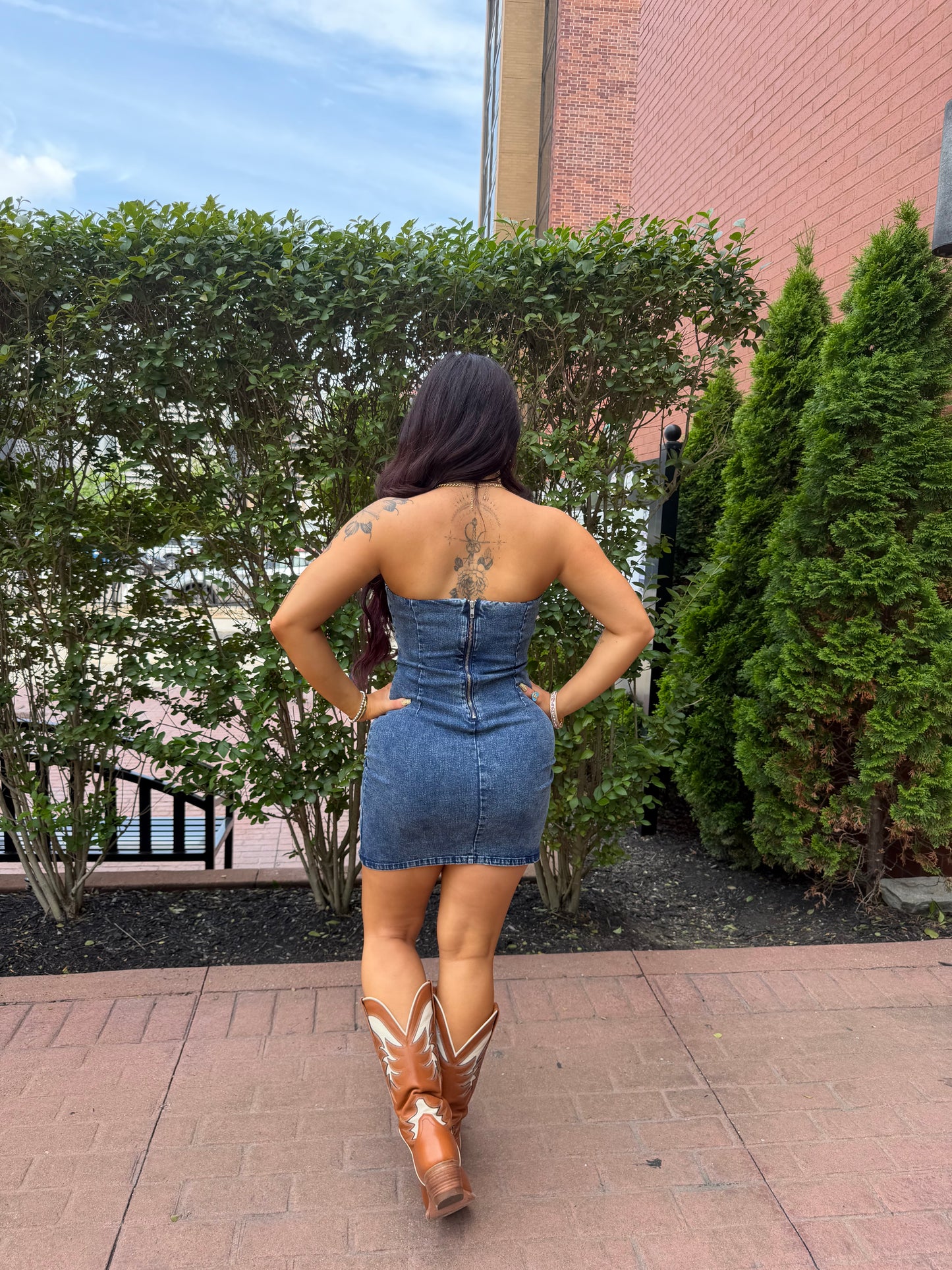Cowboys Sweetheart Denim Dress